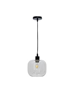 Bletch - Clear Glass with Black Pendant Fitting