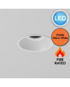Astro Lighting - Minima Round IP65 Fire-Rated LED 1249023 - IP65 Fire Rated Matt White Downlight/Recessed Spot Light