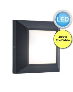 Lutec - Helena - 6402101118 - LED Dark Grey Opal IP54 Outdoor Recessed Marker Light