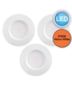 Nordlux - Set of 3 Dorado 3-Kit Dim - 49410101 - LED White 3 Light IP65 Bathroom Recessed Ceiling Downlights