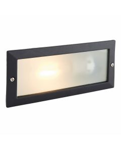 Saxby Lighting - Eco - Ol60ab - Black Frosted Glass IP44 Outdoor Recessed Marker Light