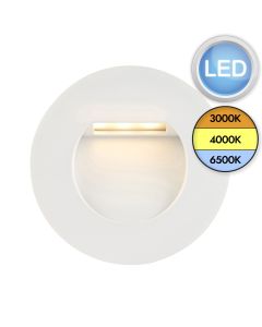 Saxby Lighting - Albus CCT - 103852 & 103853 - LED White IP65 Round Outdoor Recessed Marker Light