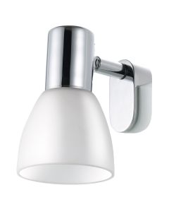 Eglo Lighting - Sticker - 85832 - Chrome White Glass Bathroom Wall Spotlight