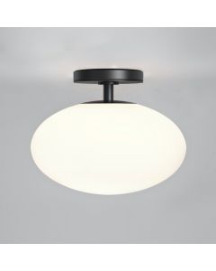 Astro Lighting - Zeppo - 1176017 - Black & White Glass IP44 Bathroom Ceiling Flush Light