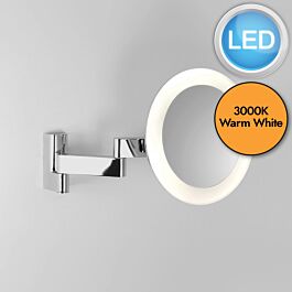 Astro Lighting - Niimi Round LED 1163008 - IP44 Polished Chrome Magnifying Mirror