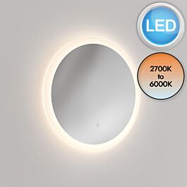 Astro Lighting - Ascot - 1486001 - LED Mirrored Glass Frosted IP44 Touch 650 Round Bathroom Mirror