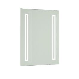 Battery Operated LED Illuminated Bathroom 600mm Strip Rectangular Mirror